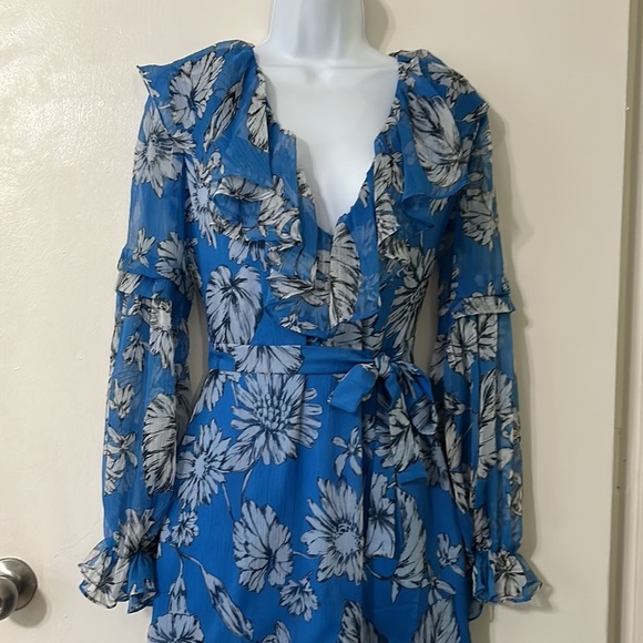 AMANDA Uprichard Maxi Long Blue Dress Size S Please see measurements below 👇 - Picture 4 of 12